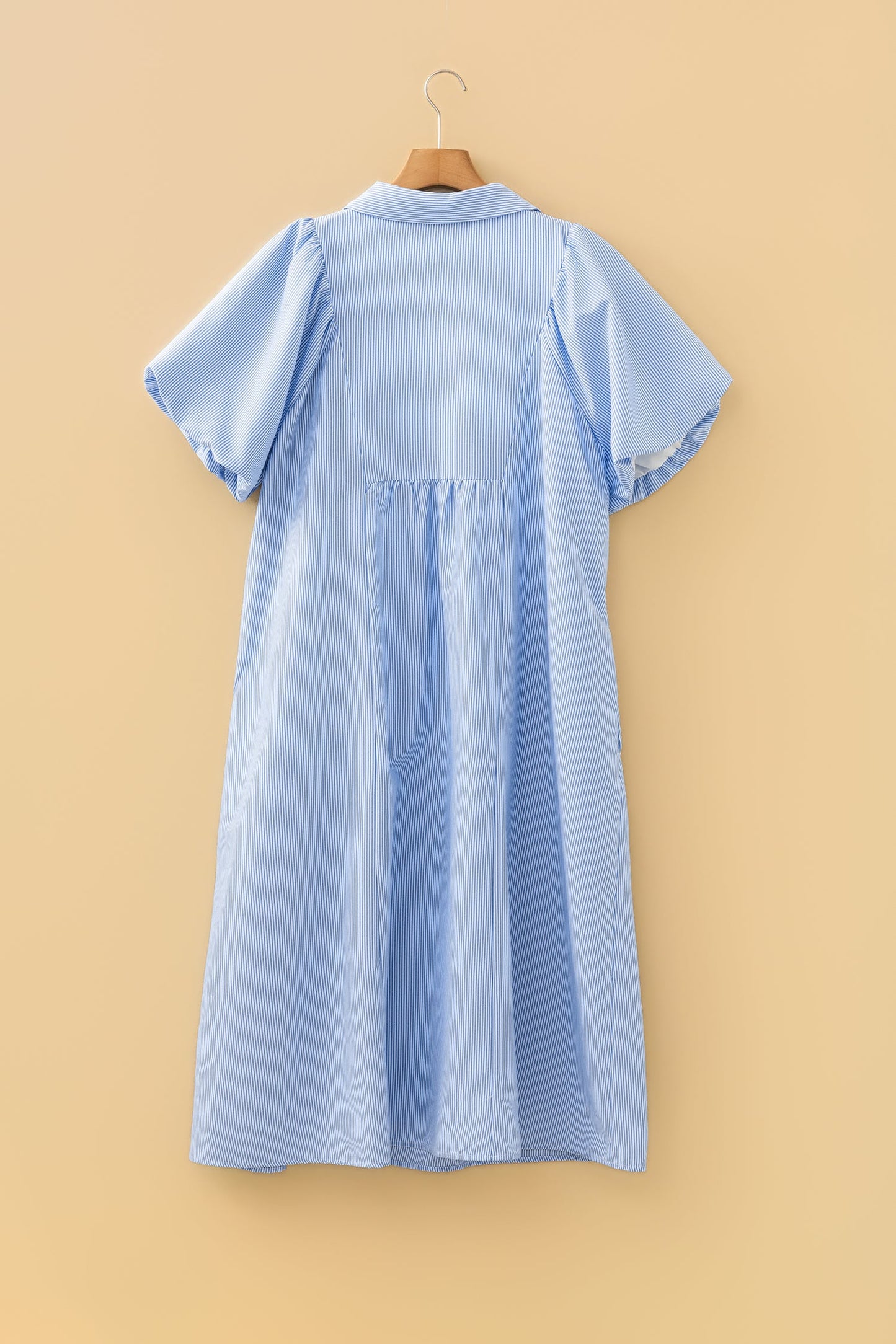 Bluebell Shirred Collar Midi Dress