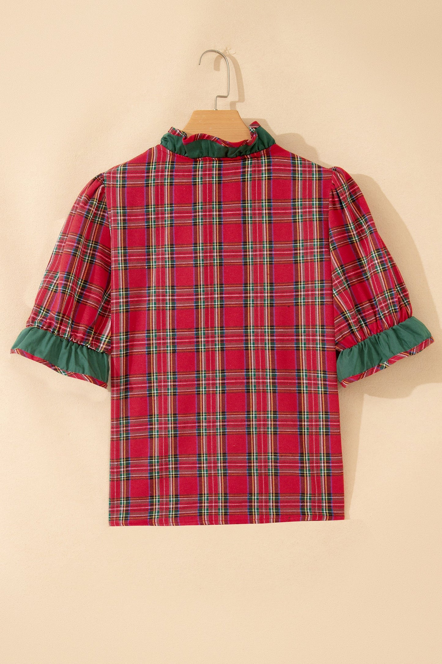 The Holly Belle Plaid Ruffle Blouse
