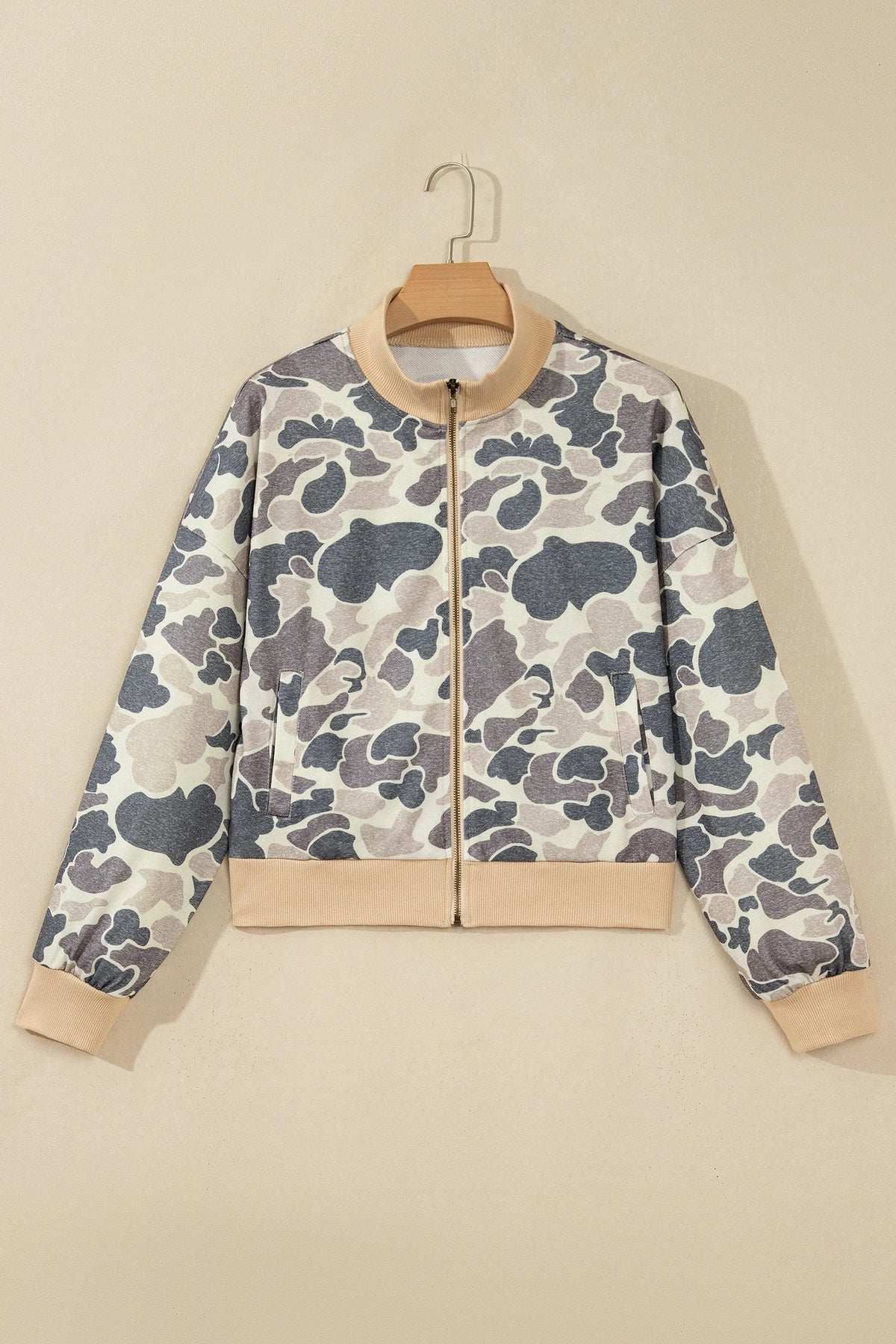Backroads Camo Zip-Up Bomber