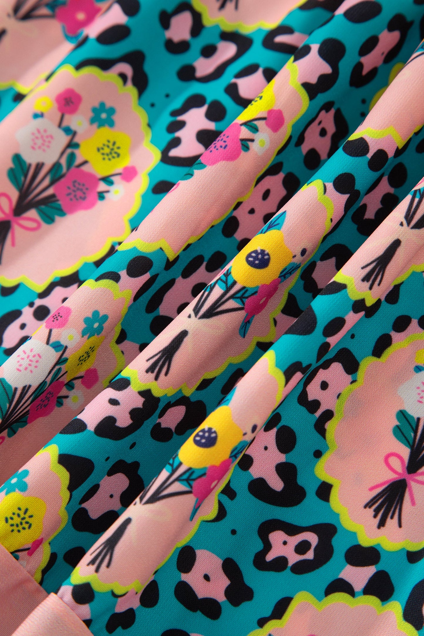 Wildflower & Leopard Mini Dress