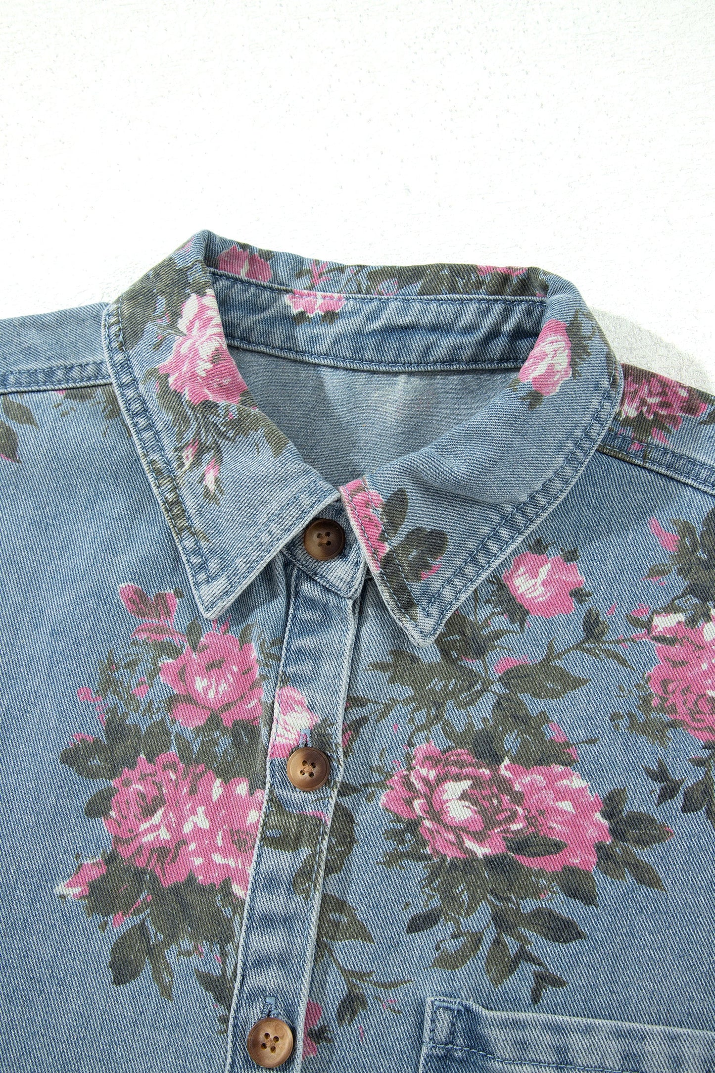 Wildflower Ruffle Denim Jacket