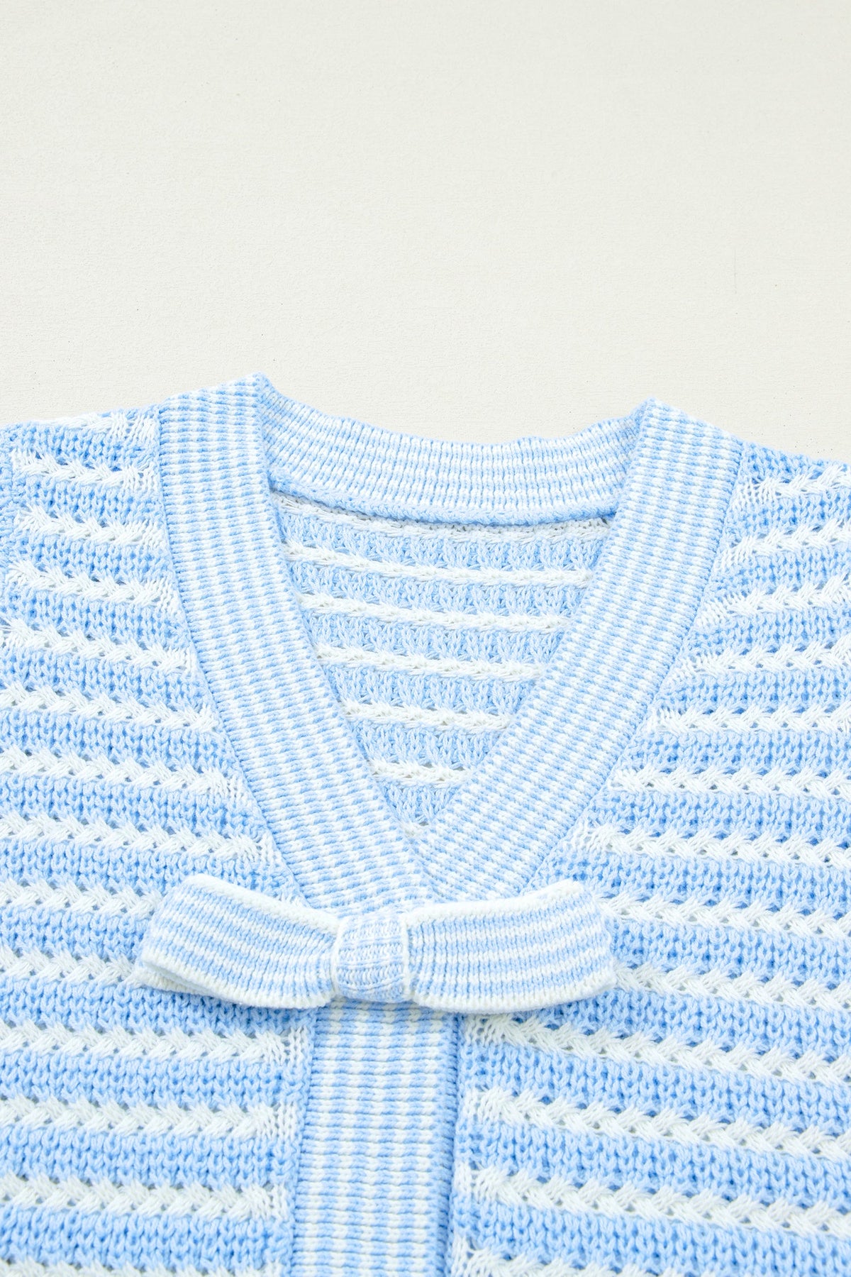 Darling Stripe Bow Tie Knit Top
