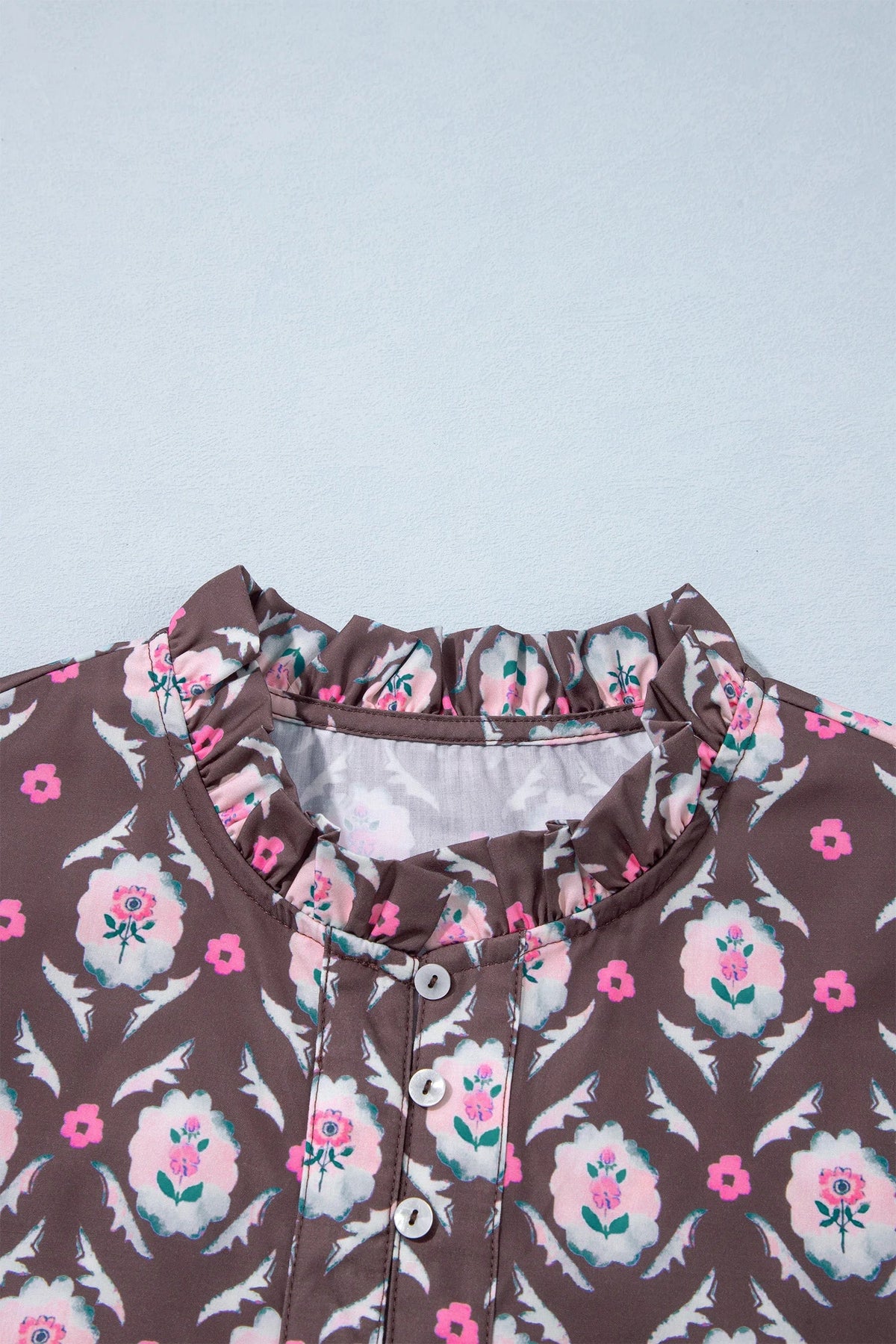 Prairie Bloom Button-Front Midi Dress