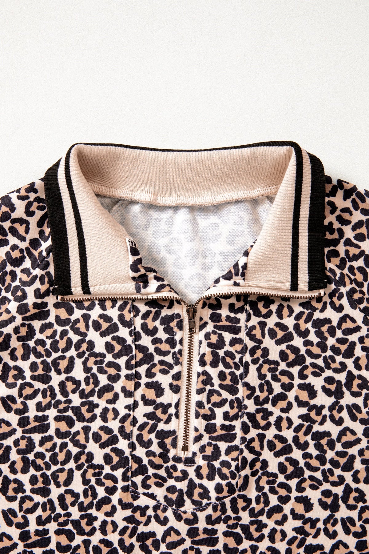 Wild Side Half-Zip Leopard Top