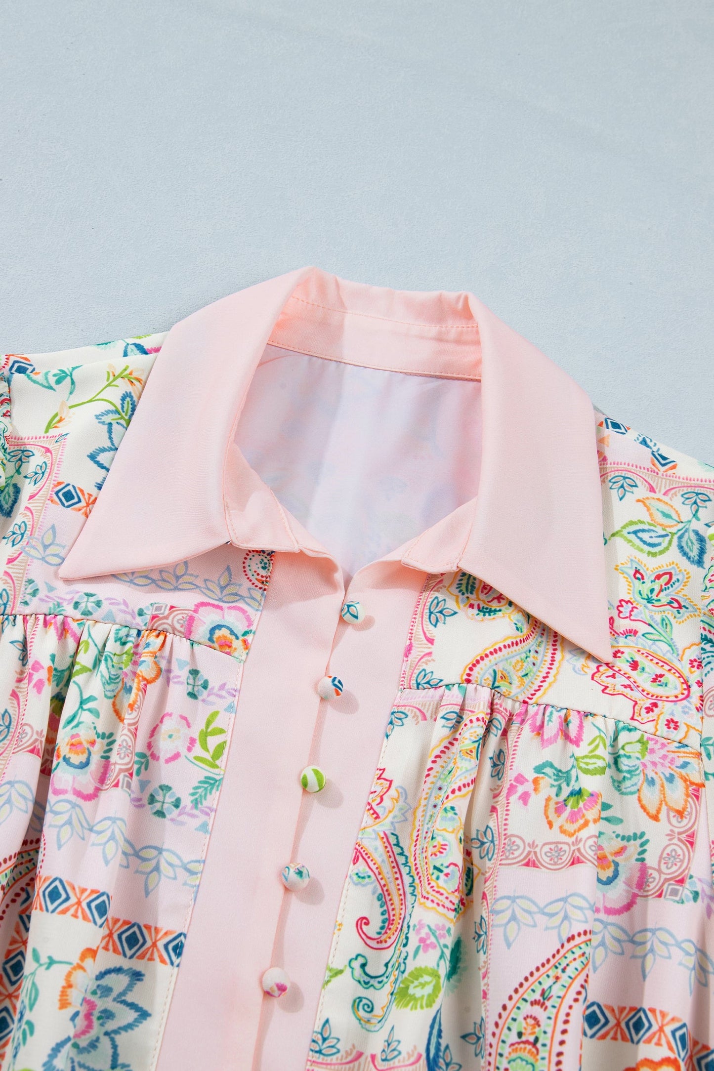 Rosewater Patchwork Mini Dress
