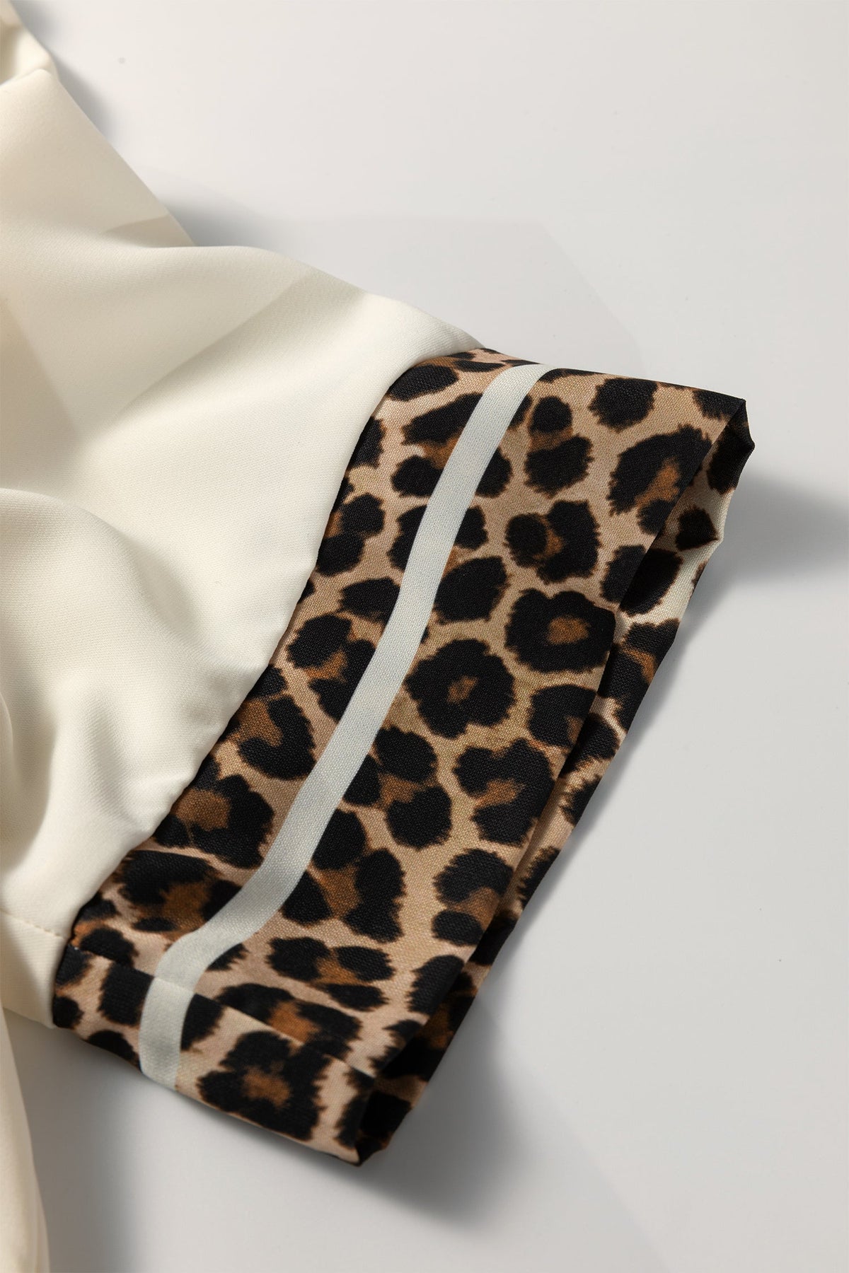 Wild Side Leopard Trim Blouse