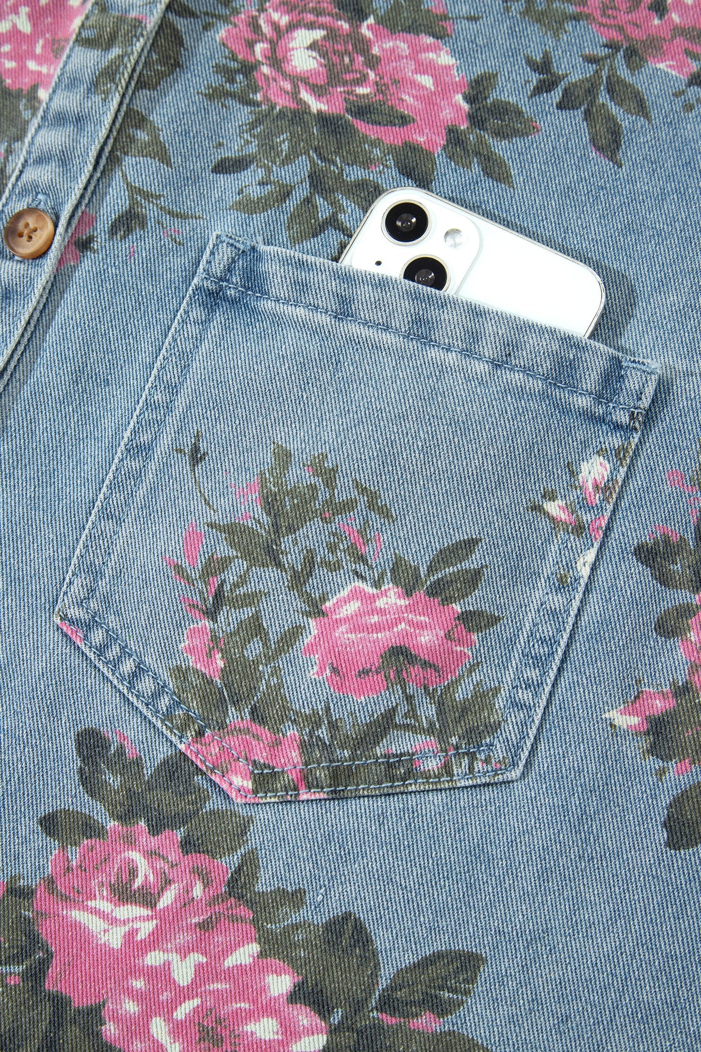 Wildflower Ruffle Denim Jacket