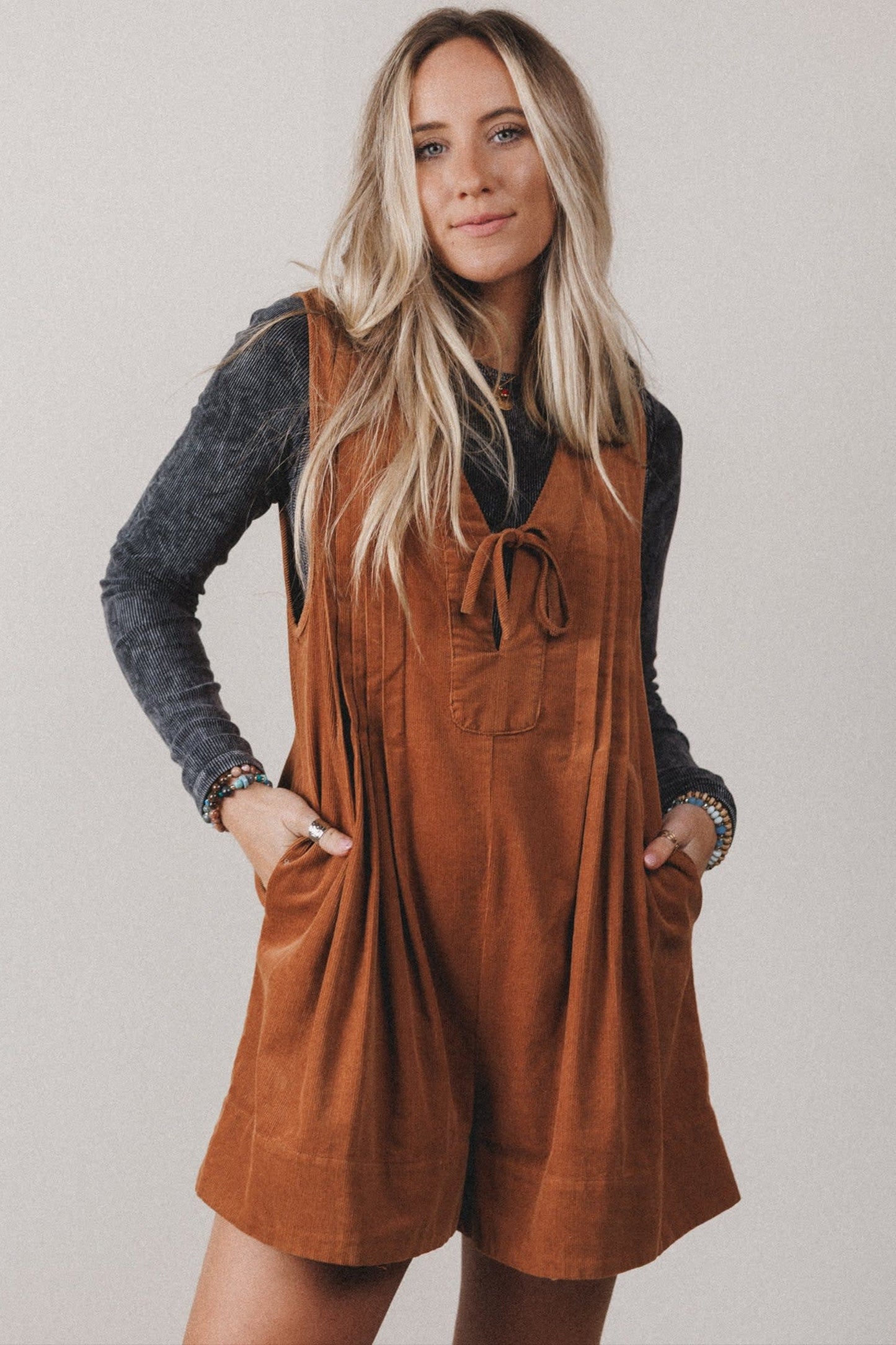 The Cinnamon Creek Corduroy Romper