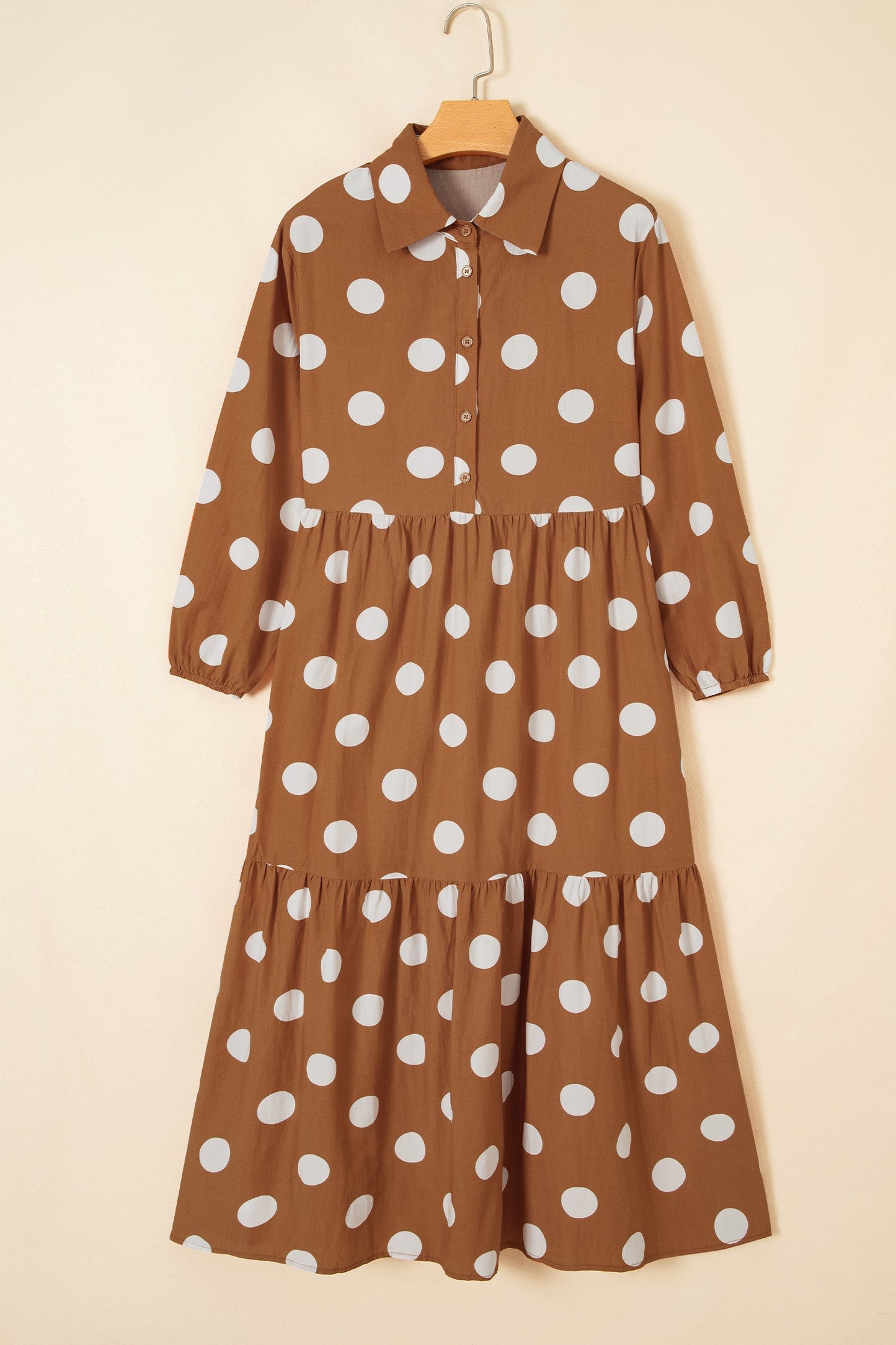 Prairie Dot Tiered Midi Dress