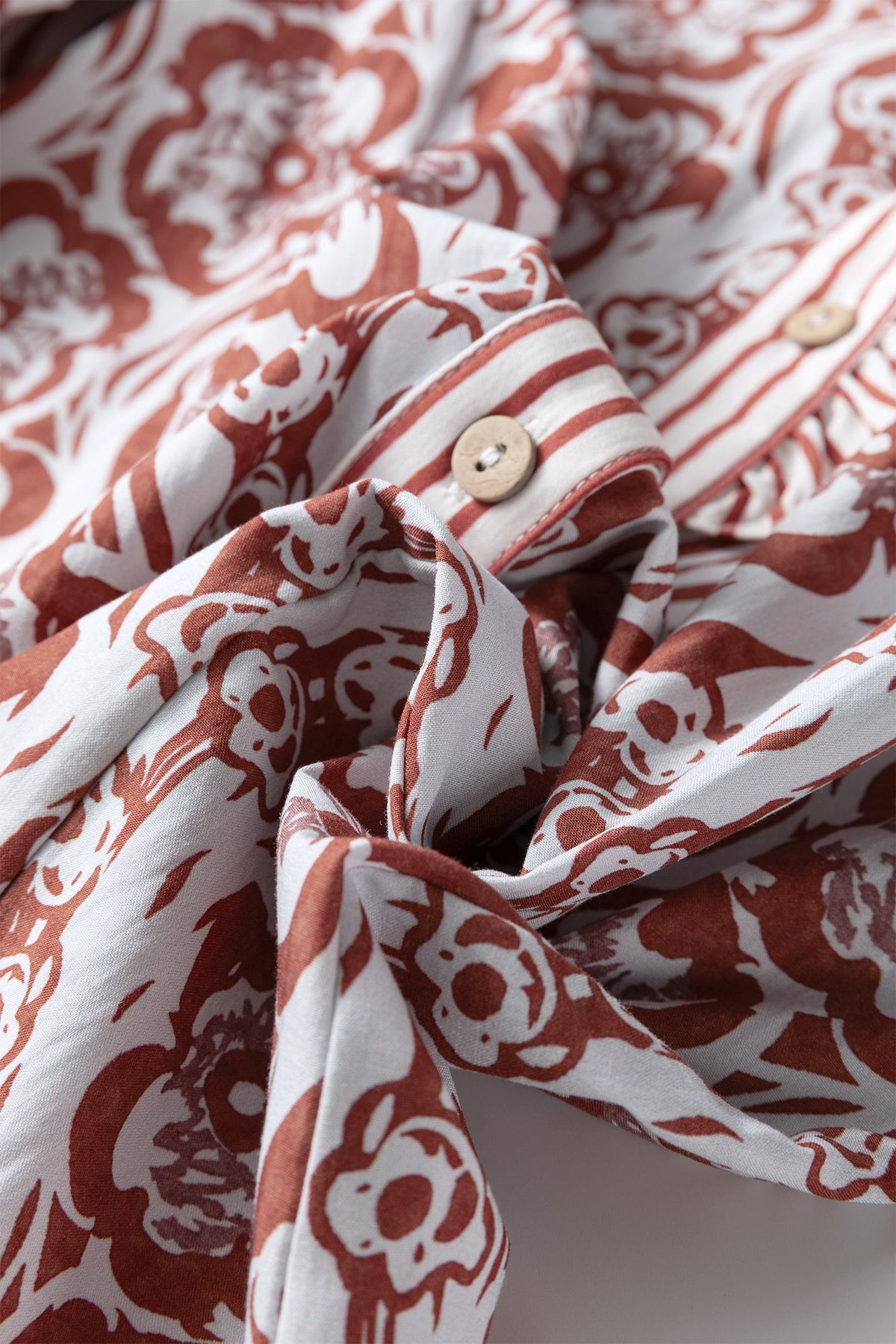 Rust & Roses Ruffle Blouse