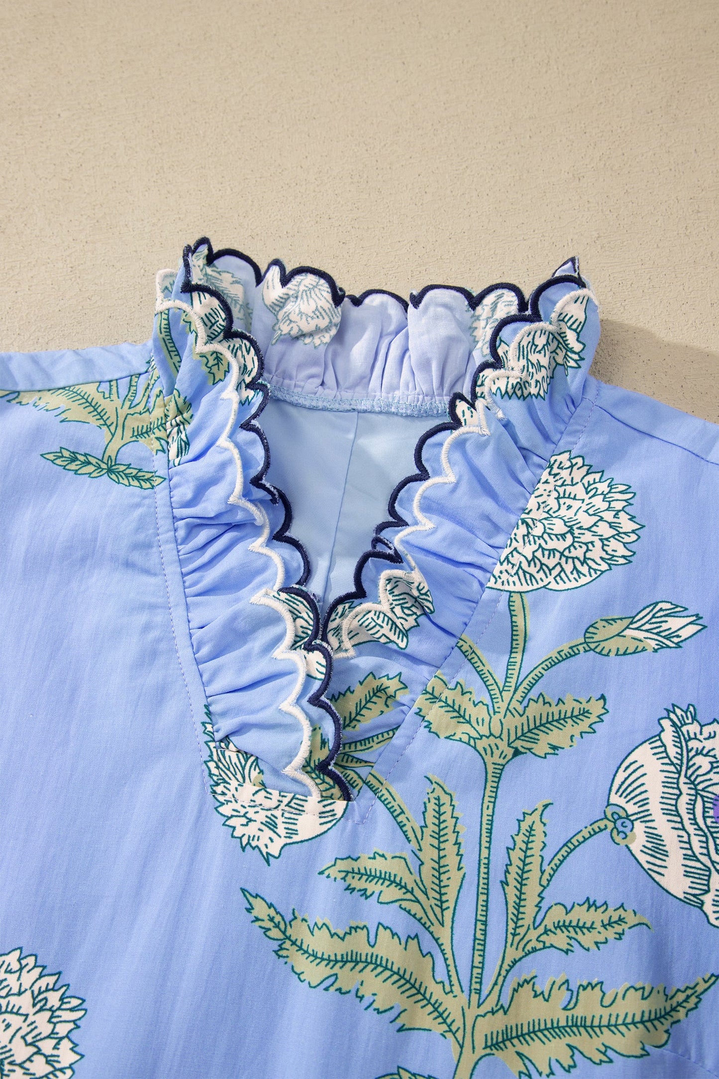 Bluebell Embroidered Flutter Mini Dress