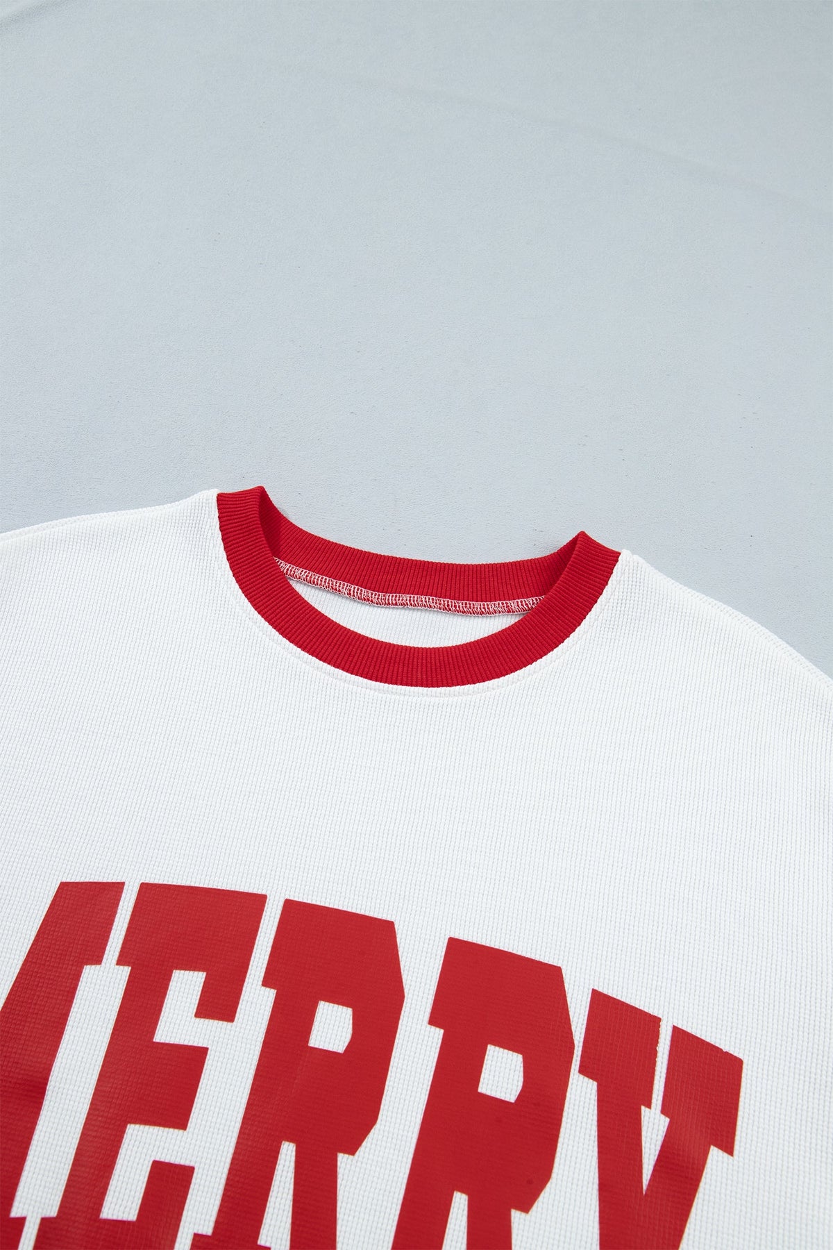 The Merry & Bright Waffle Knit Sweatshirt