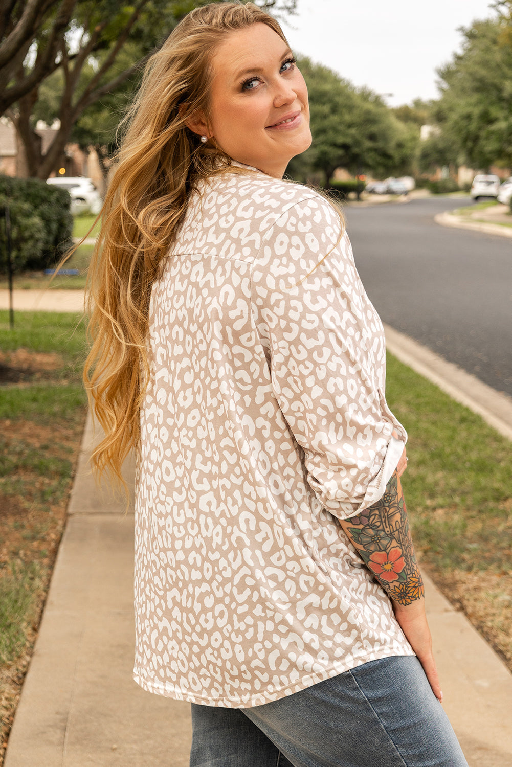 Soft Spot Leopard V-Neck Top
