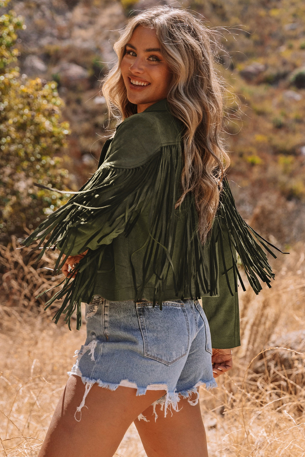 Sagebrush Fringe Cropped Jacket