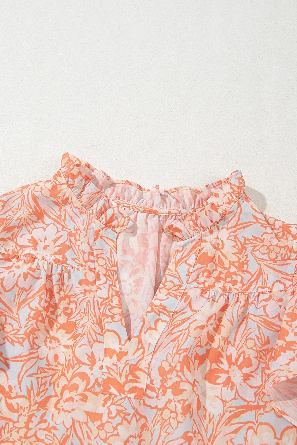 Sunset Bloom Ruffle Blouse