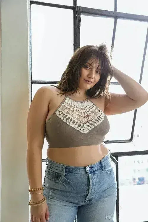 The Willow Lace High Neck Bralette