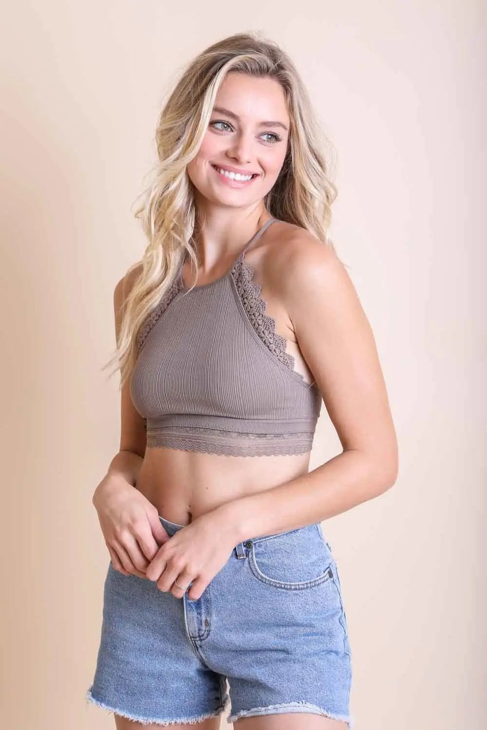 The Free Spirit High Neck Crochet Bralette