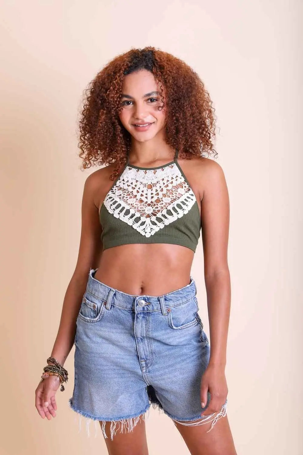 The Willow Lace High Neck Bralette