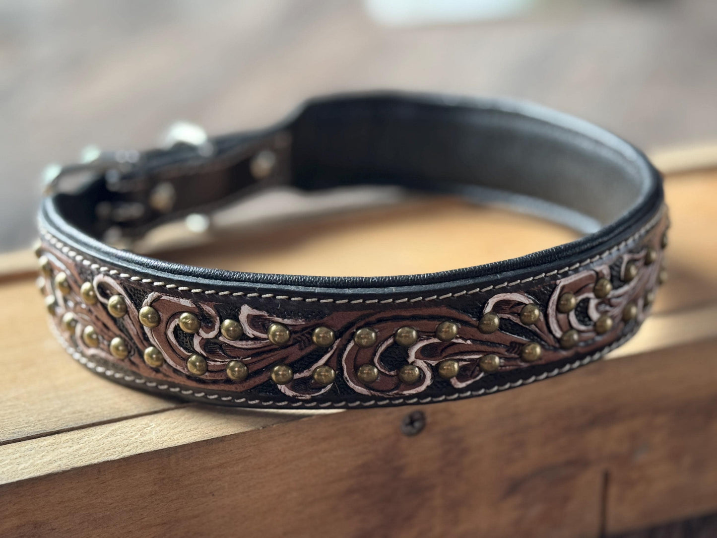The Ranch Hand Western Leather Dog Collar Collection