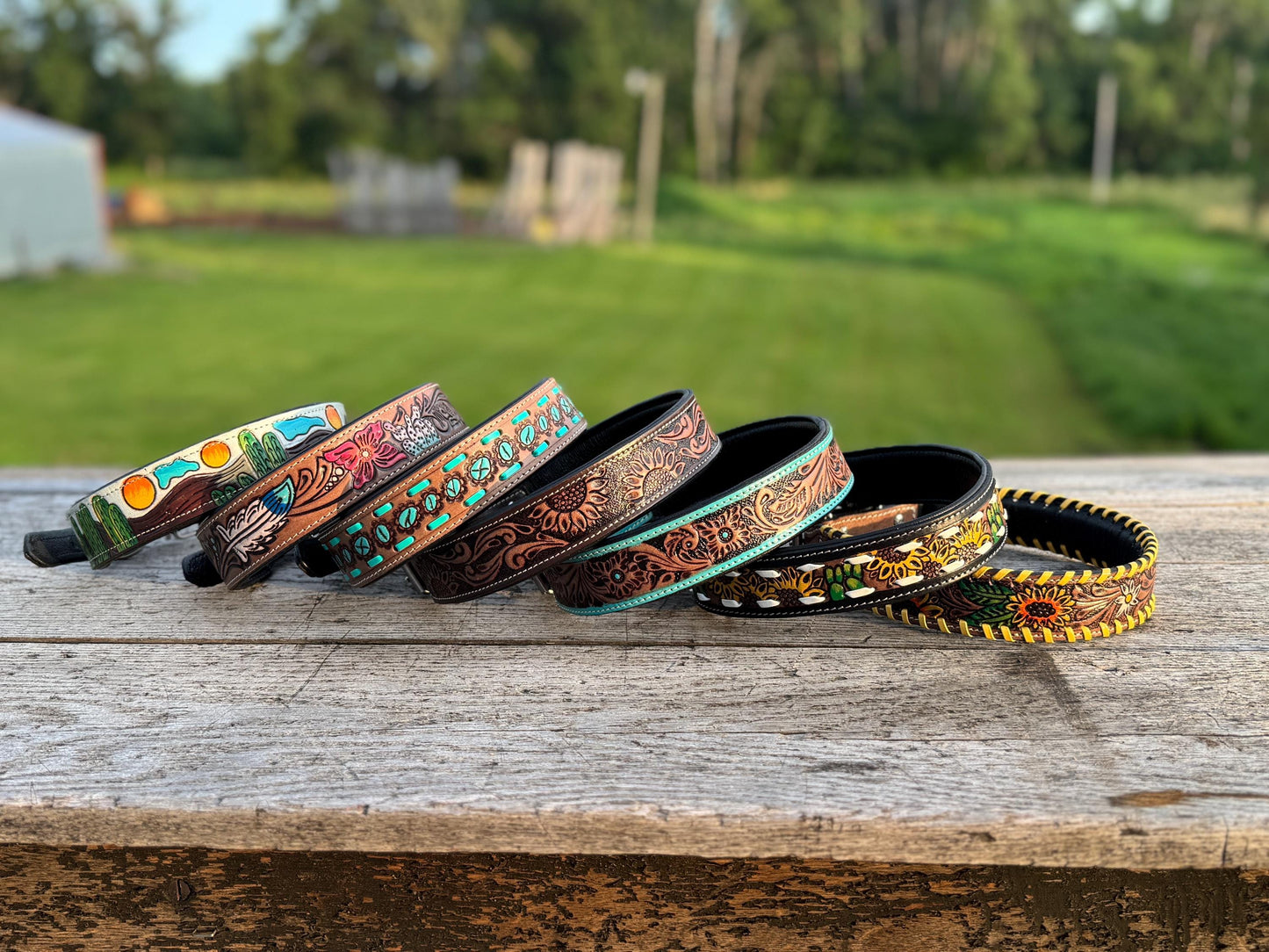 The Turquoise Trail Western Dog Collar & Leash Collection
