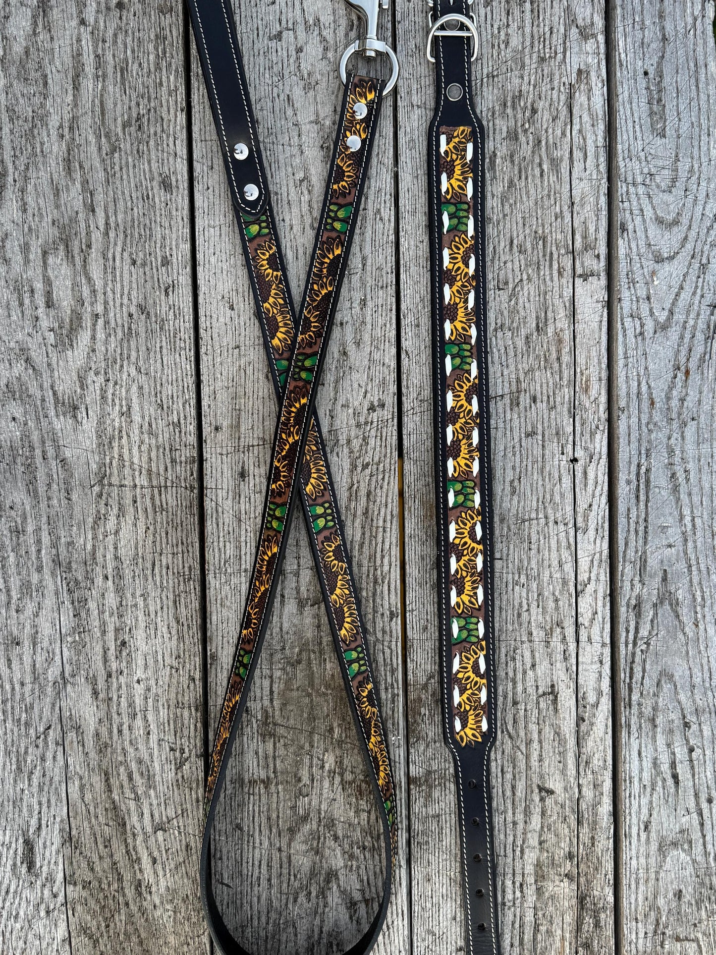 The Turquoise Trail Western Dog Collar & Leash Collection