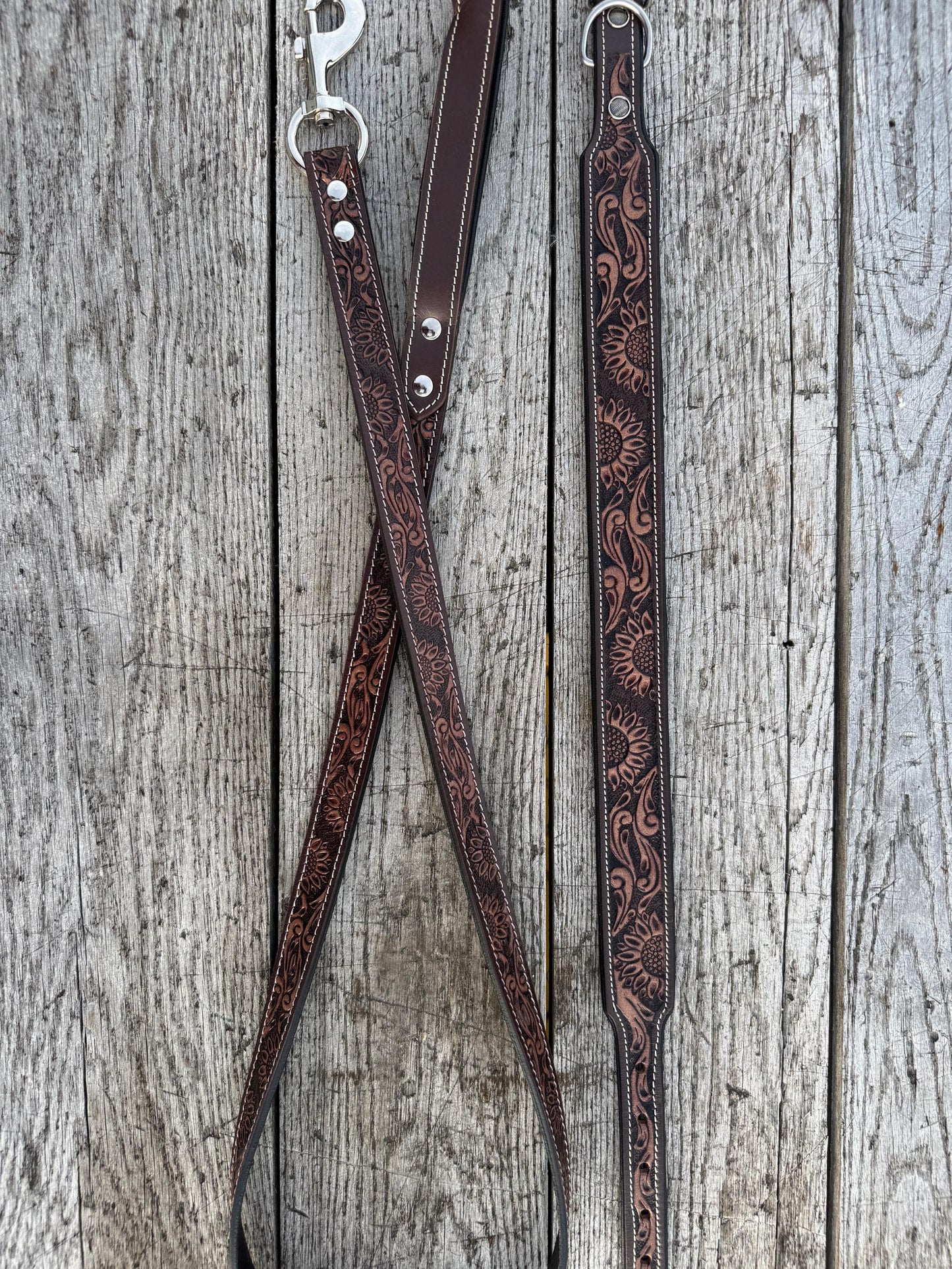 The Turquoise Trail Western Dog Collar & Leash Collection