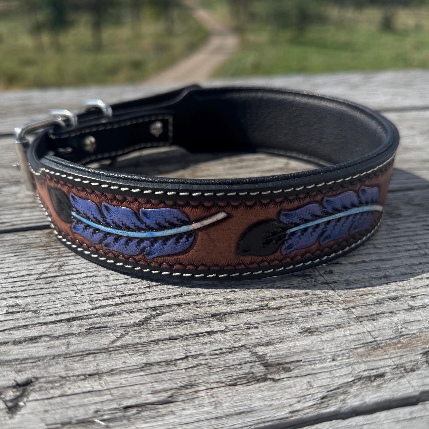 The Ranch Hand Western Leather Dog Collar Collection