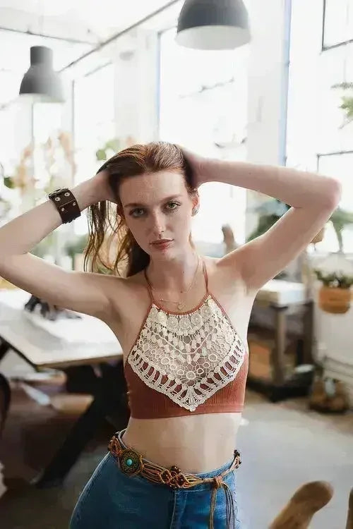 The Willow Lace High Neck Bralette