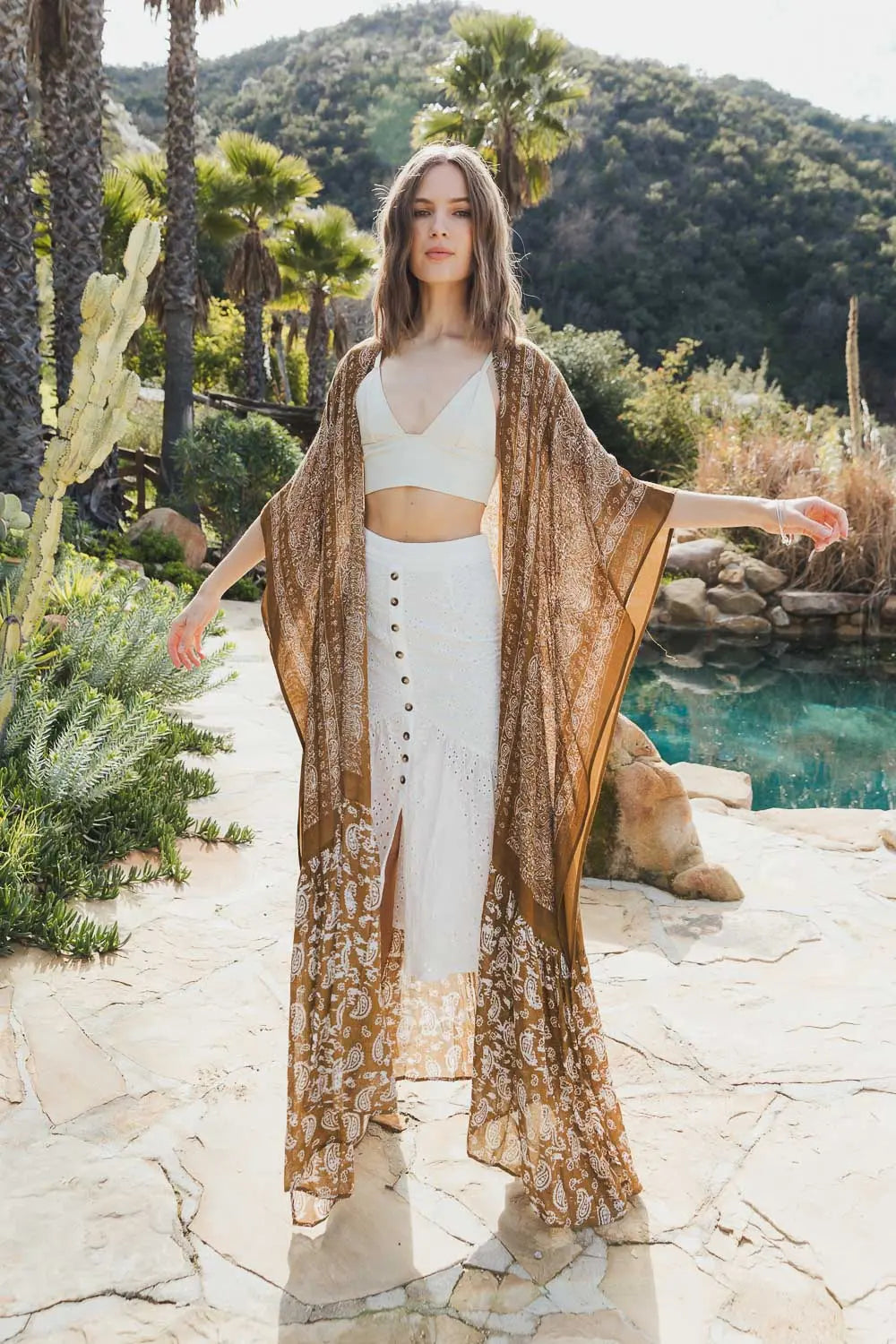 The Desert Drift Paisley Kimono