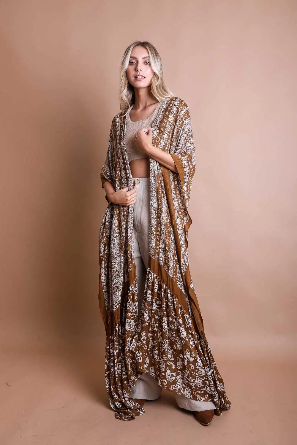 The Desert Drift Paisley Kimono
