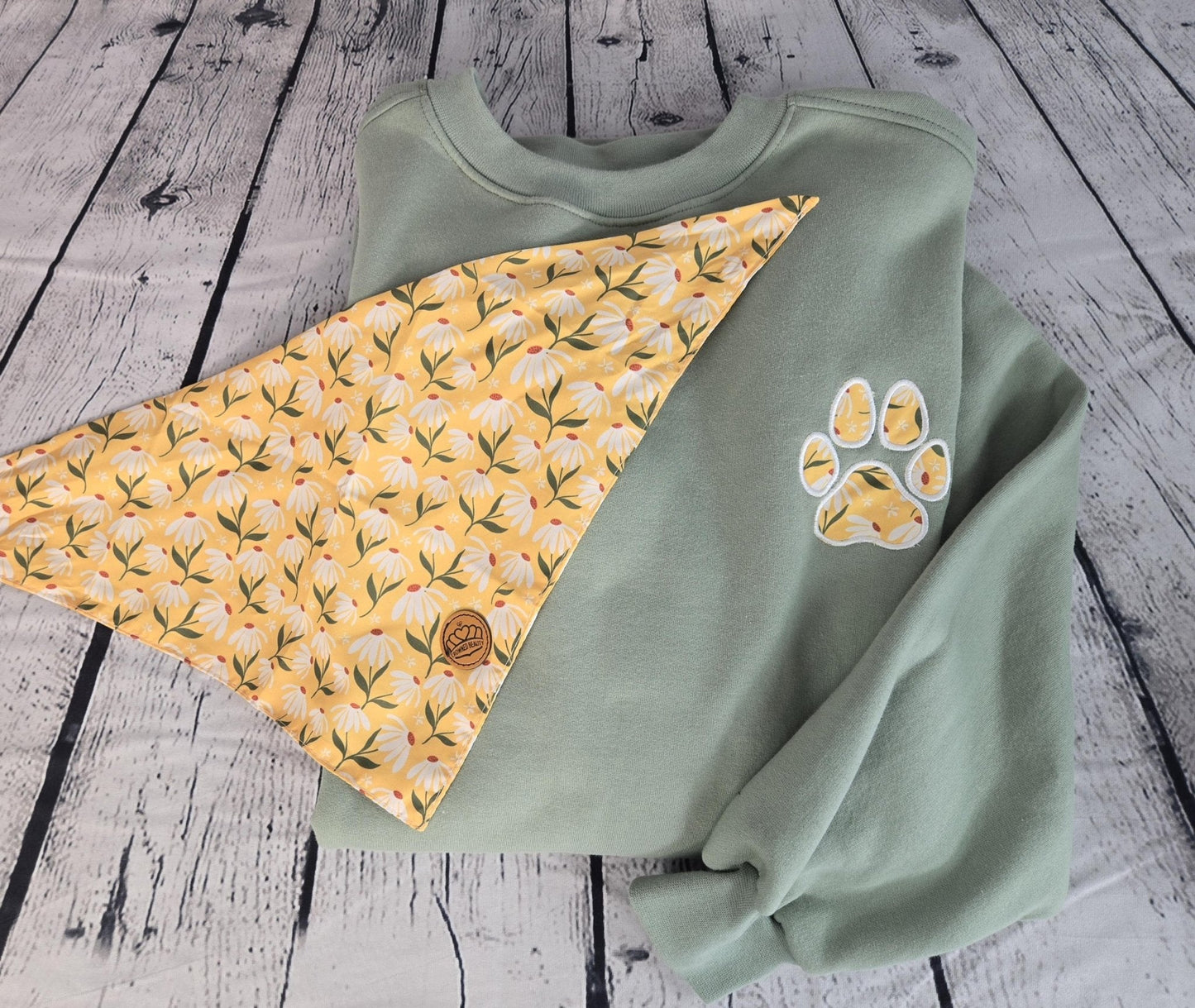 The Golden Pup Personalized Bandana & Dog Mom Sweatshirt Set
