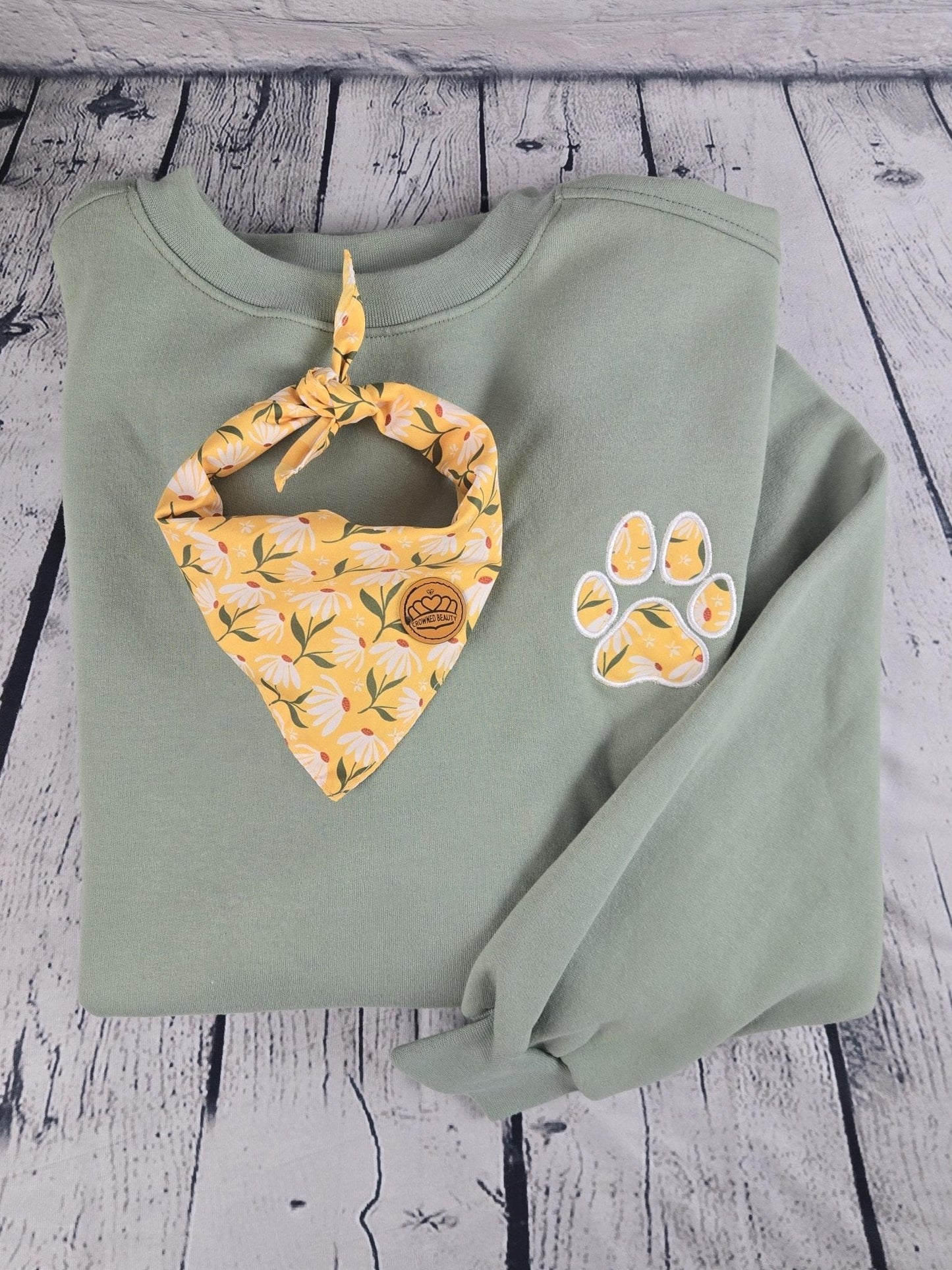 The Golden Pup Personalized Bandana & Dog Mom Sweatshirt Set