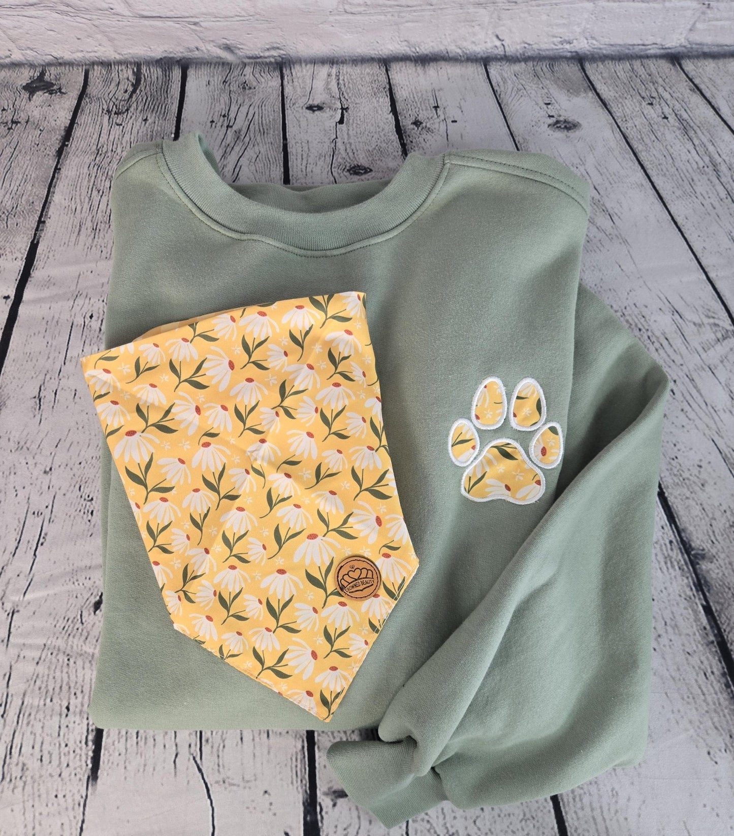 The Golden Pup Personalized Bandana & Dog Mom Sweatshirt Set