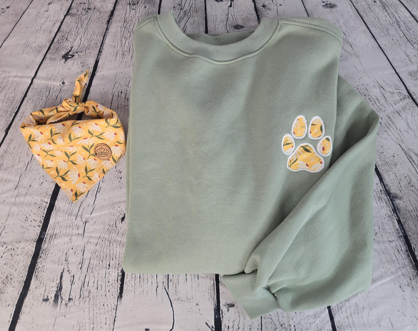 The Golden Pup Personalized Bandana & Dog Mom Sweatshirt Set