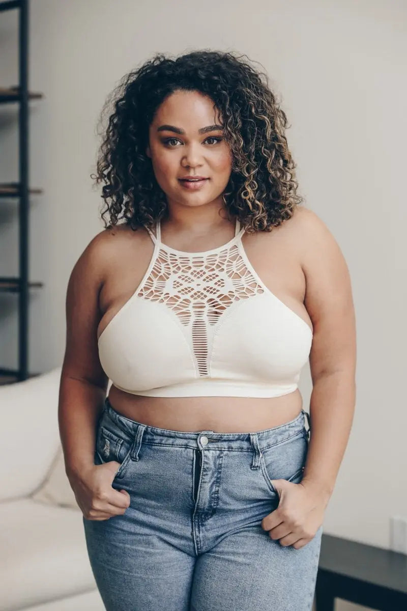 The Midnight Lace High Neck Bralette