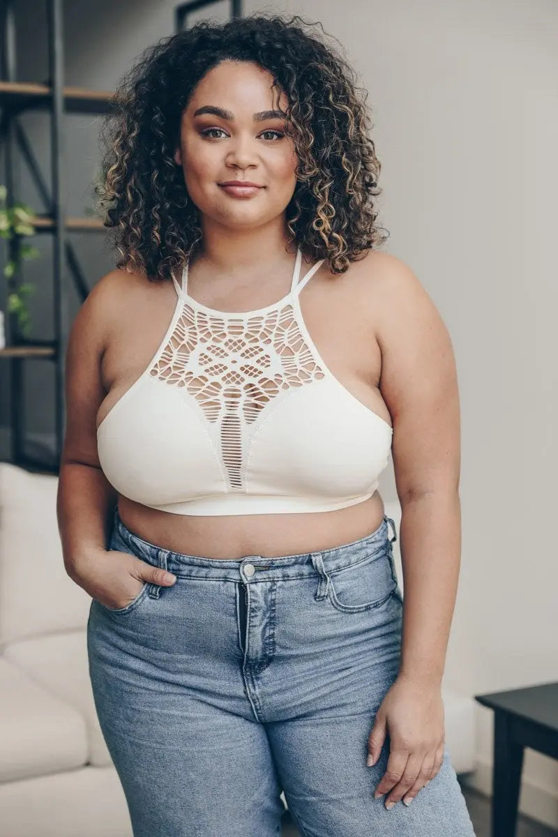 The Midnight Lace High Neck Bralette