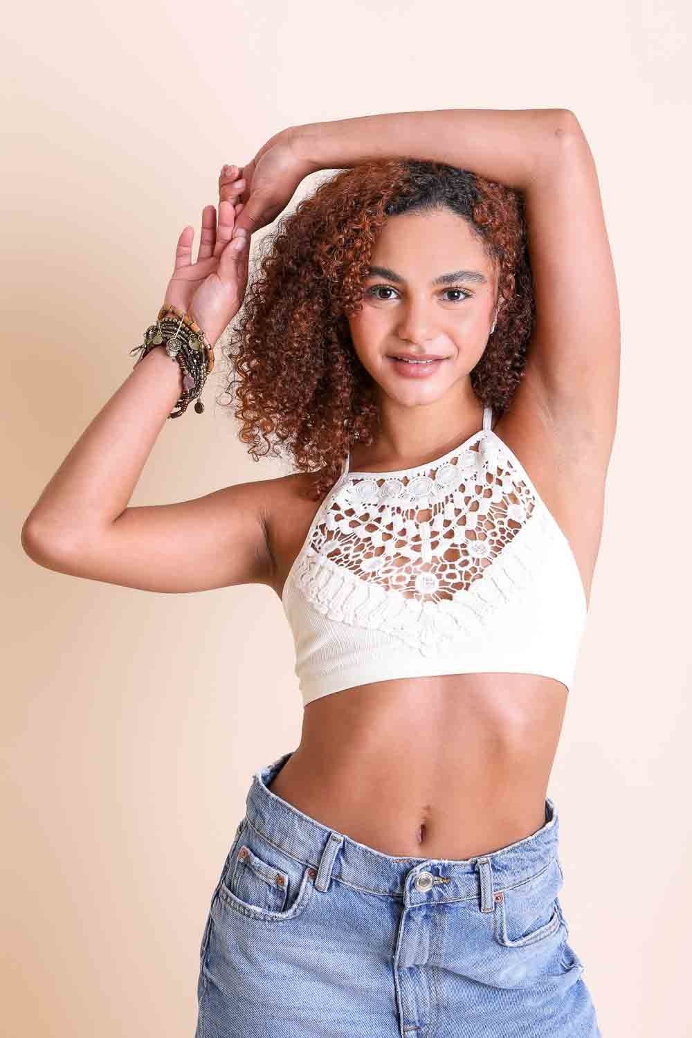 The Willow Lace High Neck Bralette