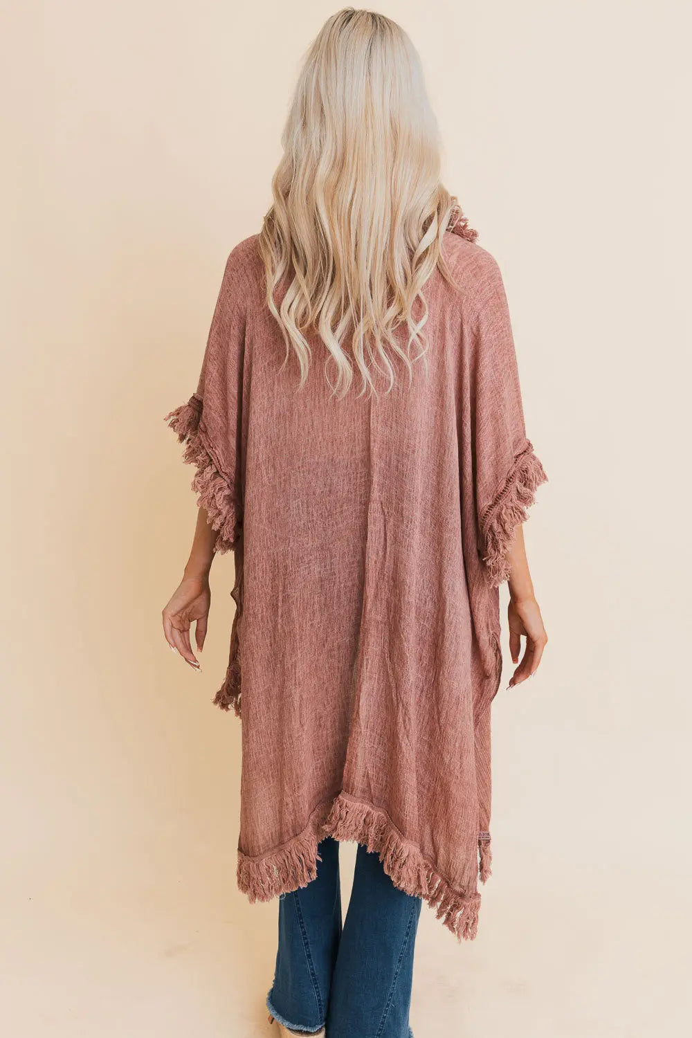 The Sunwashed Prairie Fringe Kimono