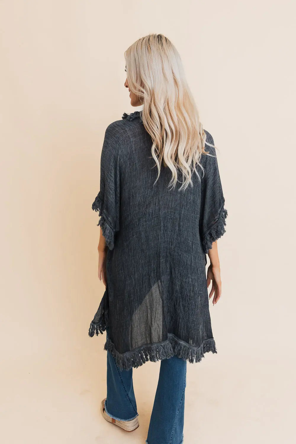The Sunwashed Prairie Fringe Kimono
