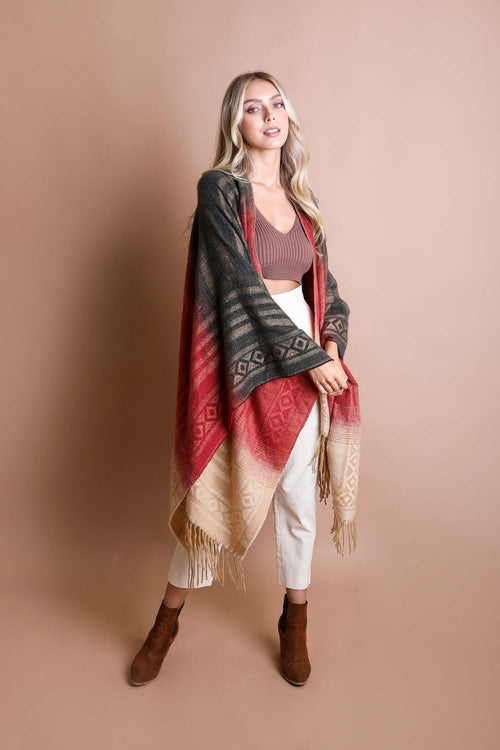 Golden Mesa Tassel Serape Wrap