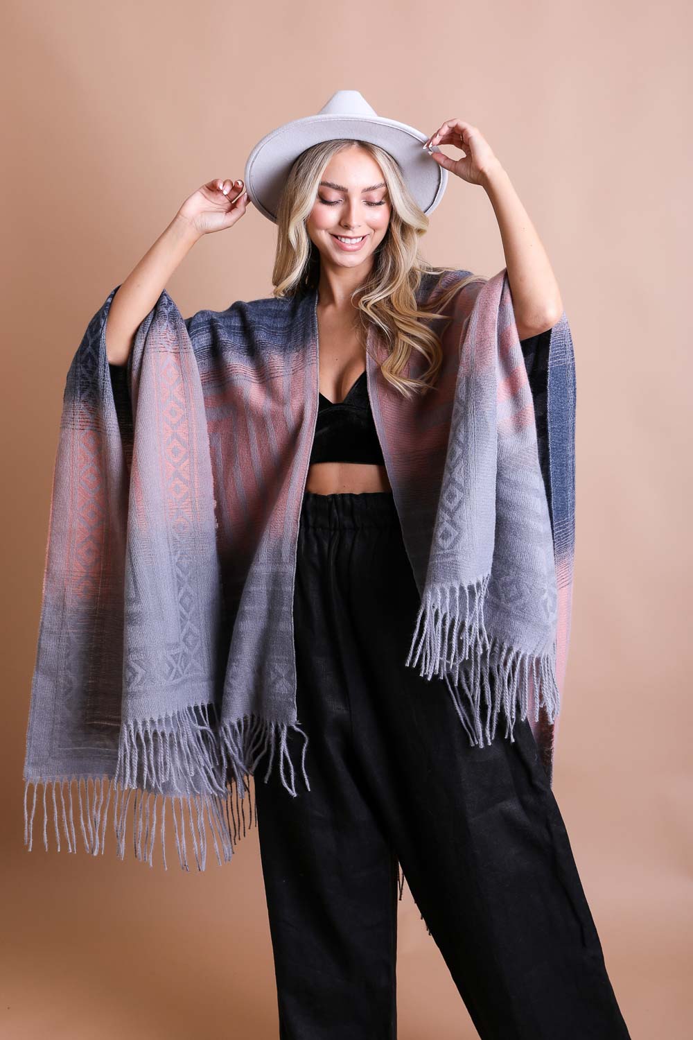 Golden Mesa Tassel Serape Wrap